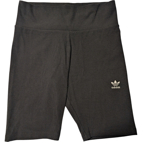 Adidas Ribbed Shorts High Waisted Black in Size L - Picture 4 of 8